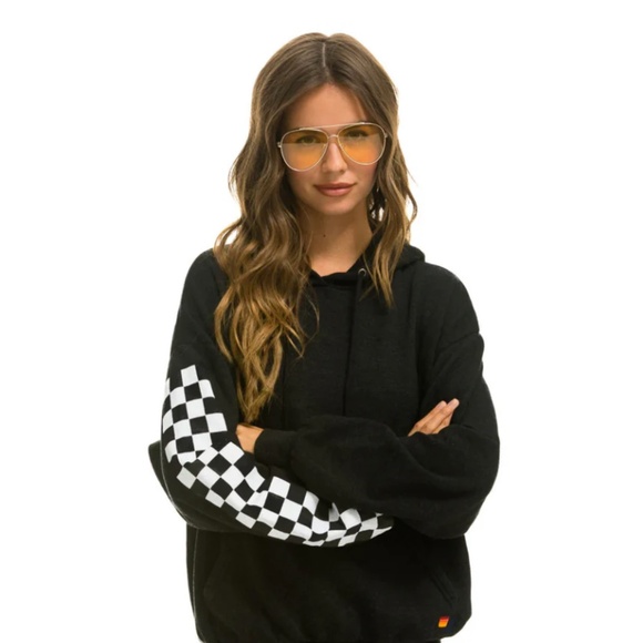 Aviator Nation Check Leg Sweatset Black White Size XS - Picture 1 of 5